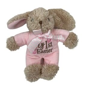 My 1st Easter Plush‎ Pink Easter Bunny Rabbit Baby Rattle Walmart Stuffed Animal